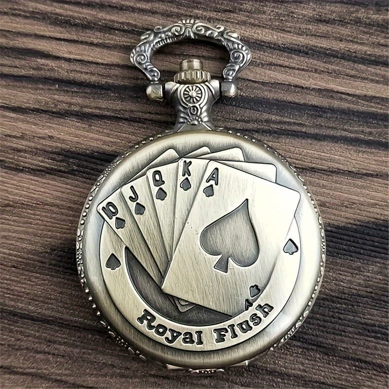 TEMU Toop Retro Pocket Watch Necklace - Stainless & Band, Quartz Movement, Vintage Design - Unique Gift For Enthusiasts, (15+ Years) Suitable For Teens.