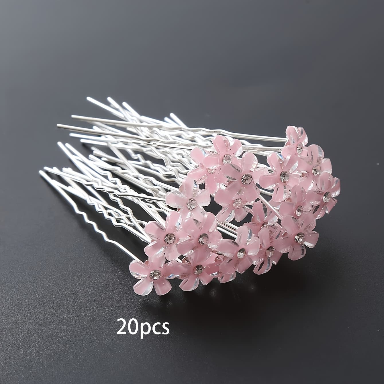 TEMU 20pcs Of Women's New Flowers, Multi-colored Bridal Headdress, Hairpin, U-shaped Coiled Hairpin, Wedding Hairpin, Headgear, And Versatile, , Basic Headgear Ball