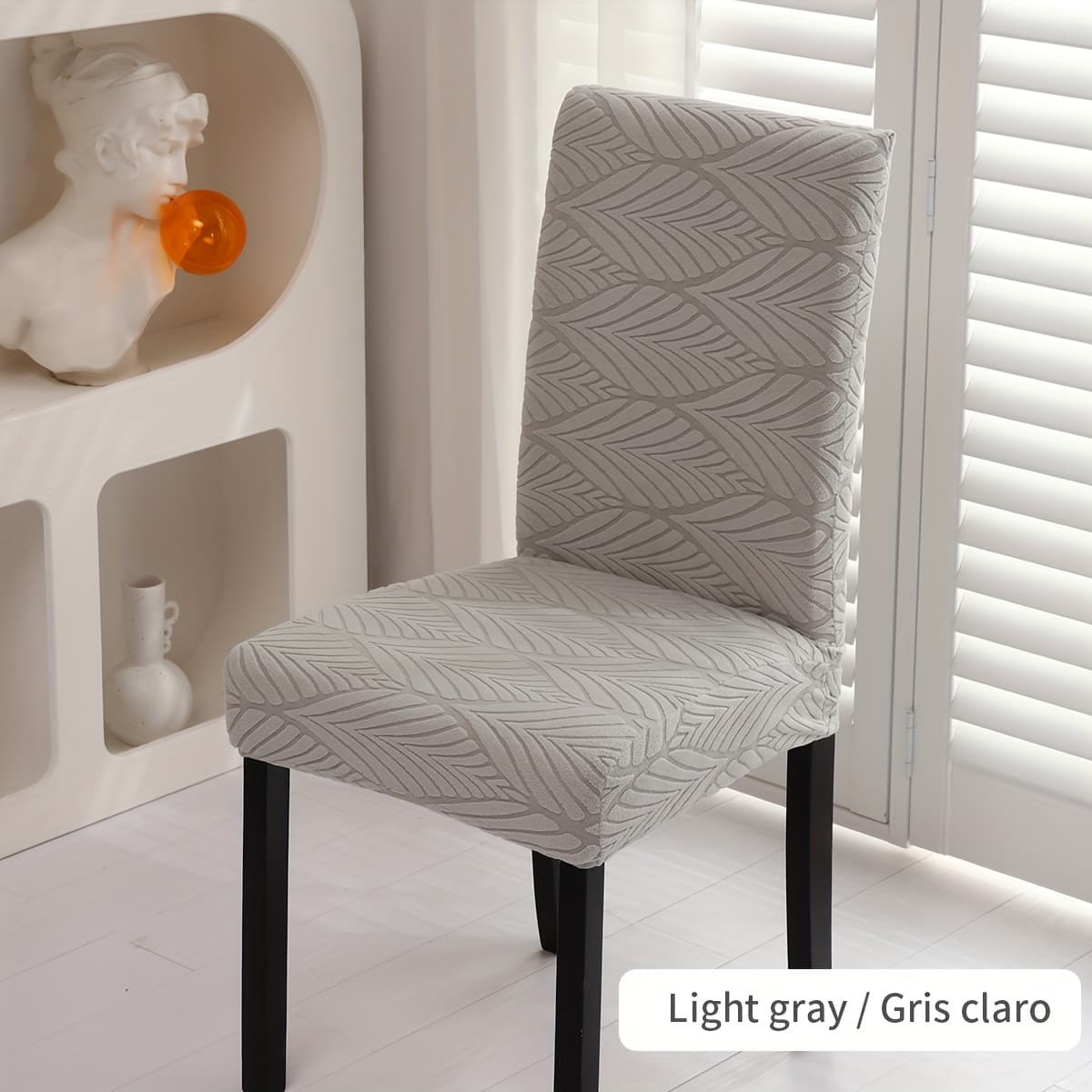 TEMU 1pc/4pcs/6pcs Elastic Dining Chair Covers, Leaf Pattern, Removable Chair Covers, Use, Suitable For Office Banquet Hall Home Decoration (200gsm)