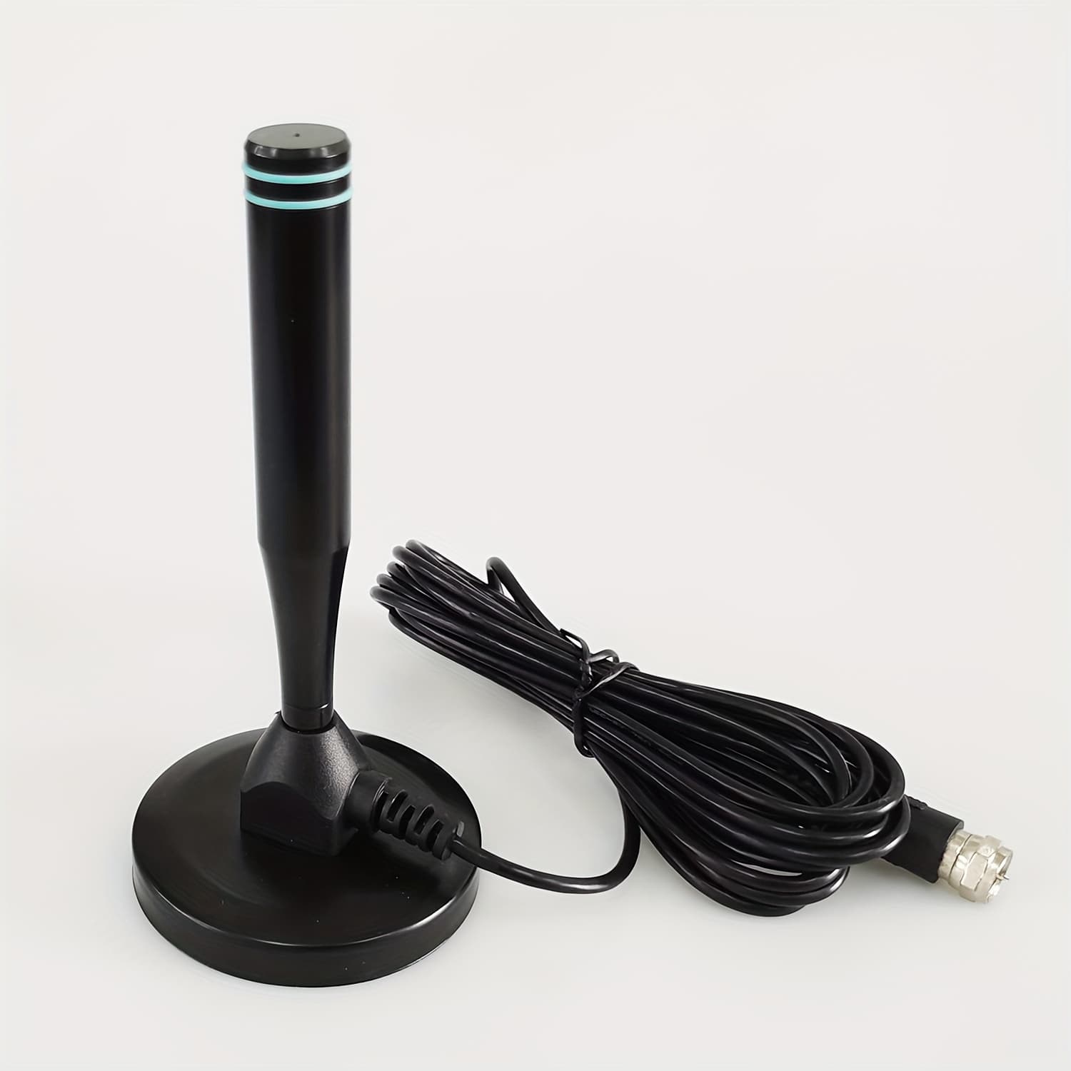 TEMU 2024 Newest Hd Digital Tv Antenna With Strong Magnetic Base - Indoor/outdoor, 360° Reception, Supports 4k & 1080p For Local Channels