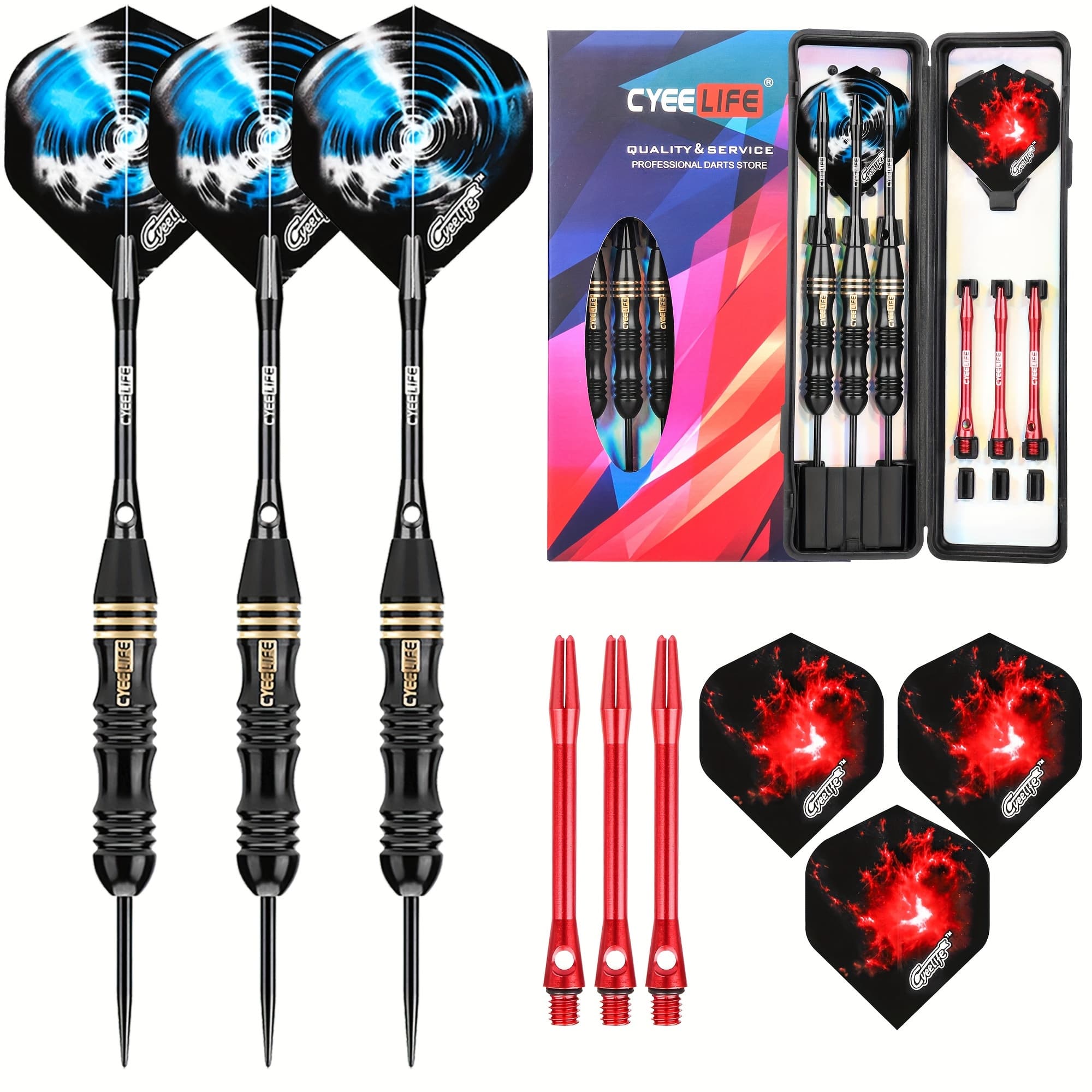TEMU Cyeelife 26g Copper Darts, Set Of 3 With Dart Storage Case