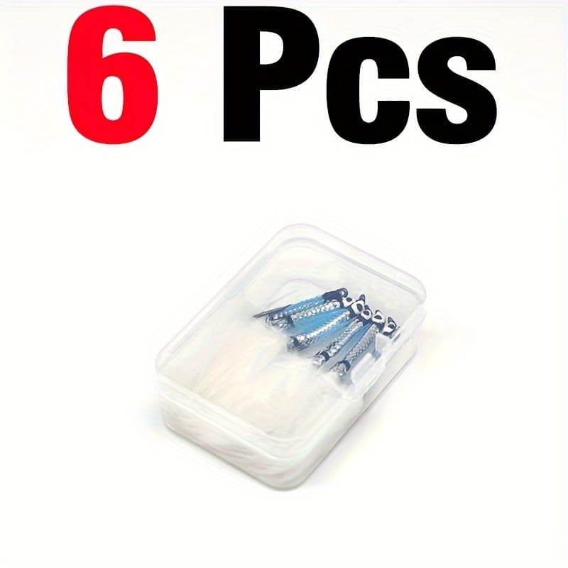 TEMU 6pcs/box Lure Bait Fly Fishing Hair Hook