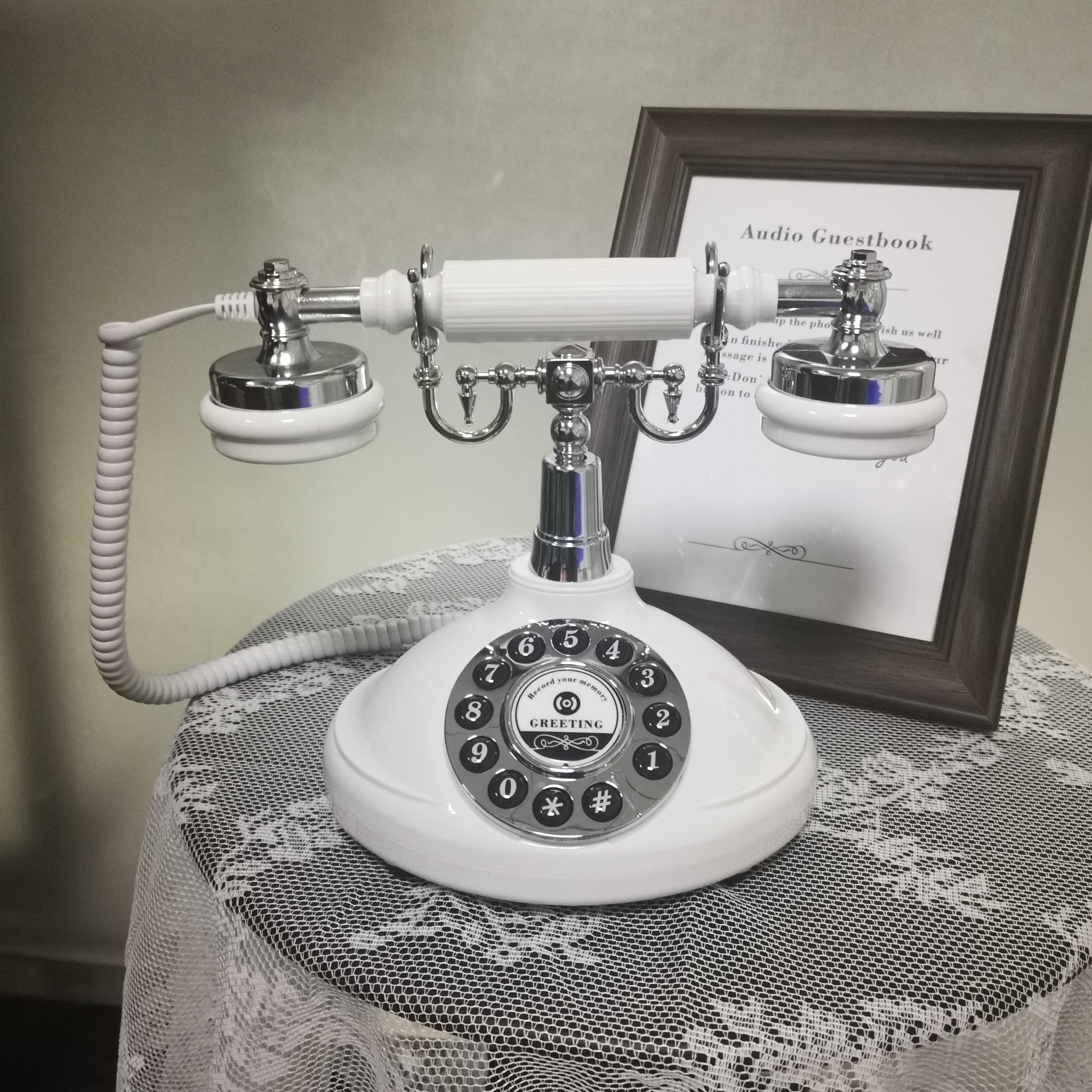 TEMU 1pc Audio Guestbook Telephone, Wedding Phone Leave Message For Party Gathering, Audio Message Book Recording Wedding Phone Audio Record Phone/ Audio Record Book Phone Diy Original Guestbook Phone