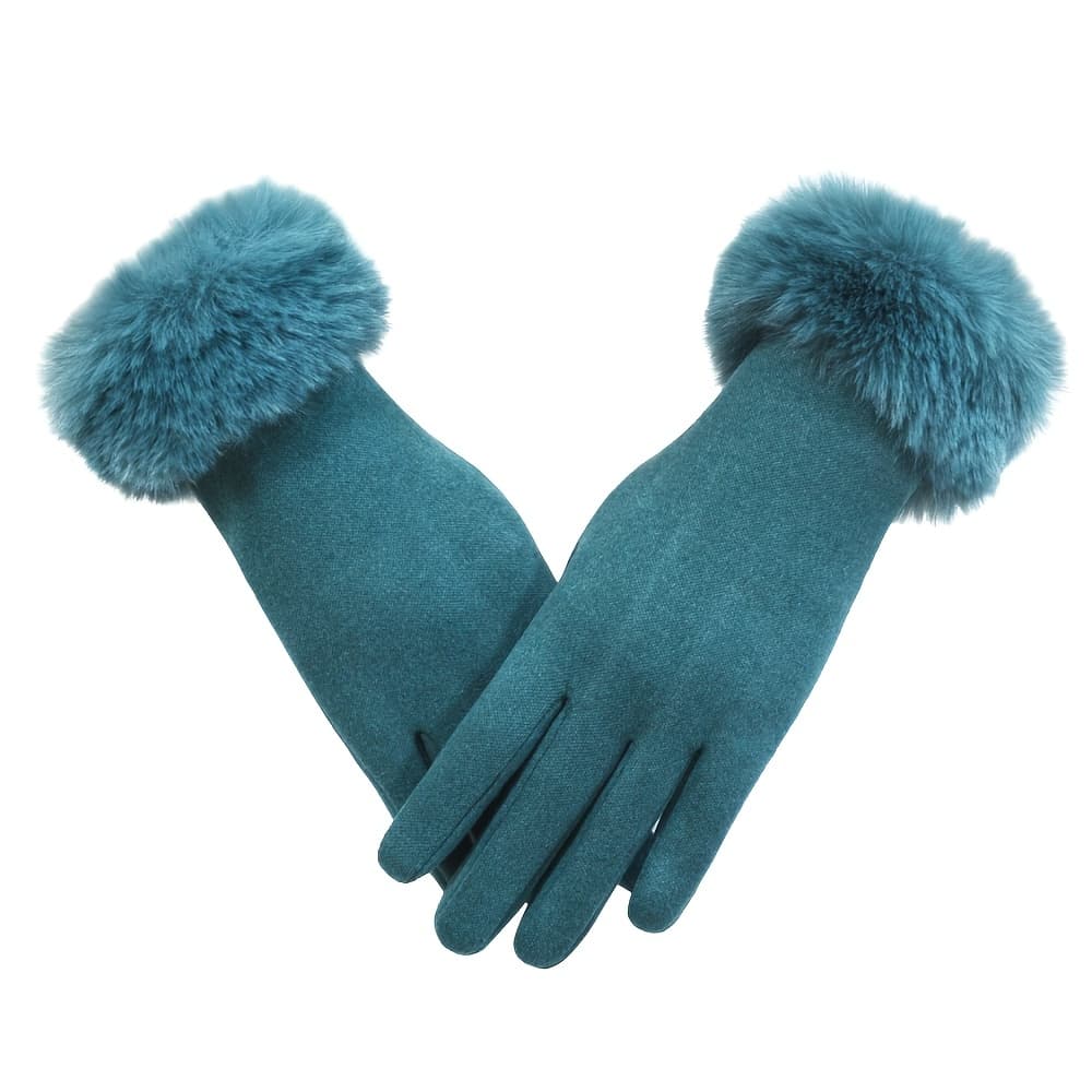 TEMU Fashionable Large Mouth Women's Autumn Winter Warm Gloves Touch Screen Thin Gloves