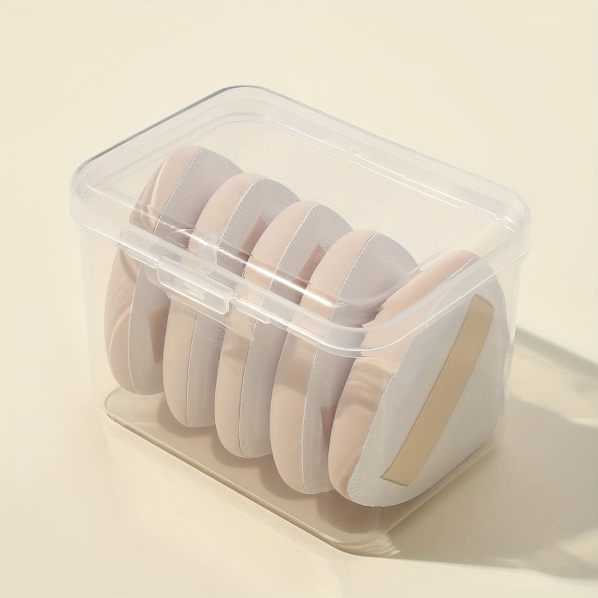 TEMU Set Of 5 Soft, Reusable Triangular Makeup Sponges, Made From Polyurethane, Suitable For Liquid Foundation And . Beauty Eggs Are Perfect For Novices And Professional Makeup Artists
