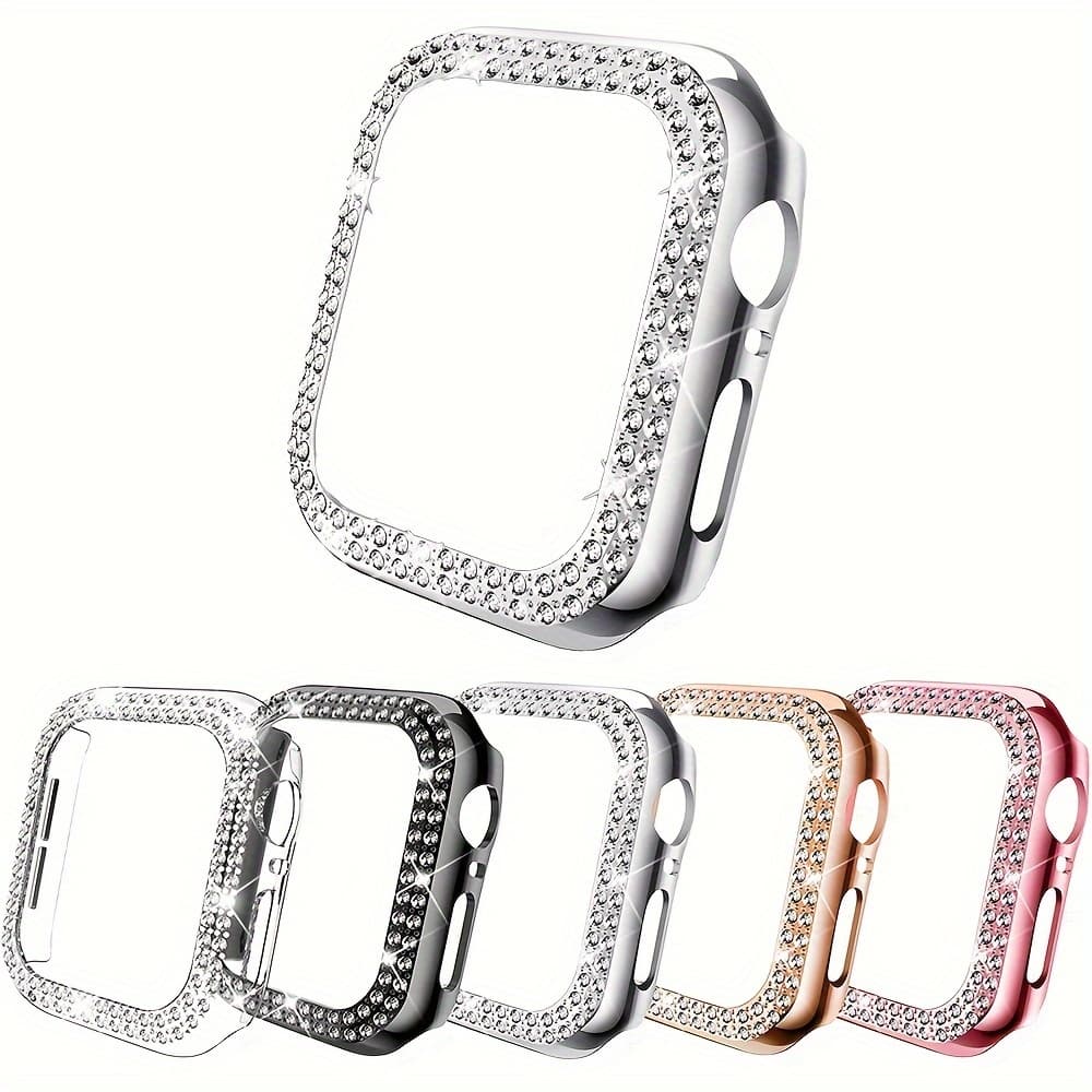 TEMU For Hollow Case Set - Bagged, 5pcs/set For Men And Women, Featuring And Fashionable Decorations, Shockproof Pc Hollow Protective Case, Compatible With For Watch Cases Of 38/40/41/42/44/45/46/49mm