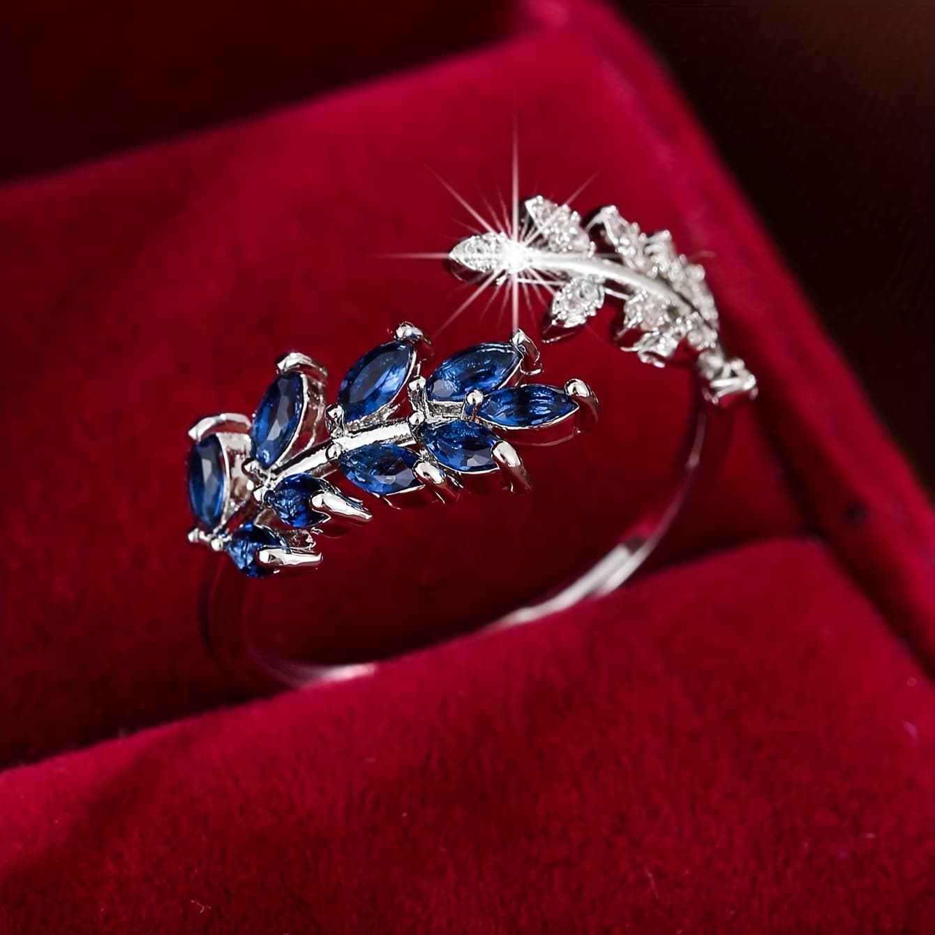 TEMU European And American Stylish Luxury Versatile Marquise Zirconia Ring