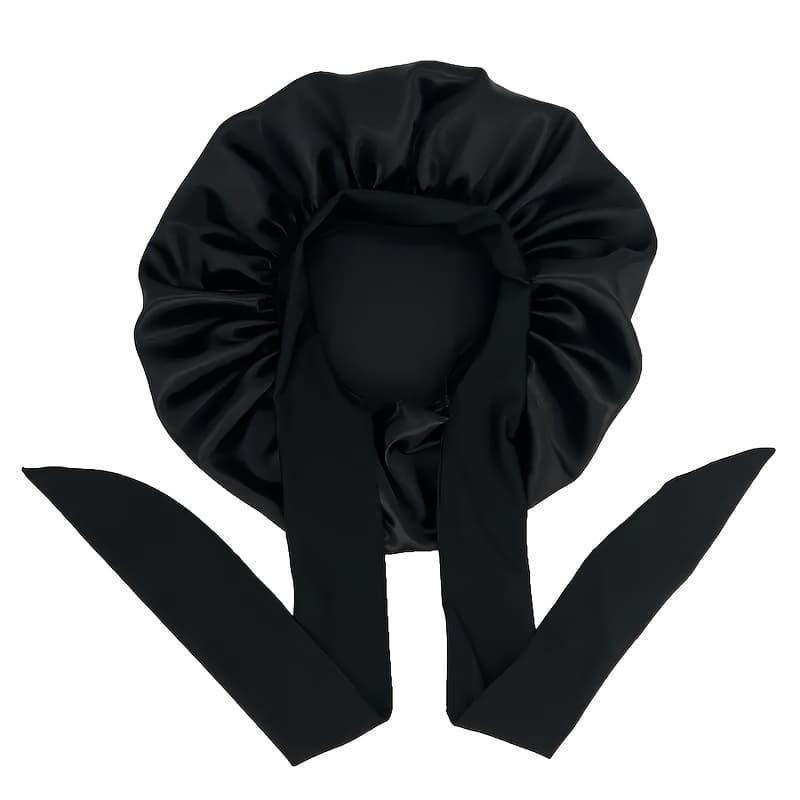 TEMU Velvet Hat With Elastic Band Adjustable Headband Hair Large Size Suitable For Sleeping Velvet Hat With Elastic Band Suitable For Women's Curly Hair