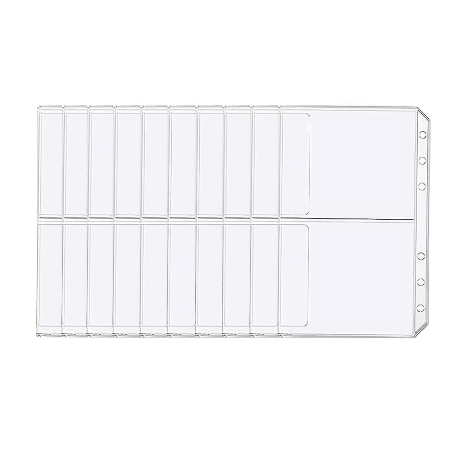 TEMU 10pcs A6 Binder Pocket 6-hole Binder Pocket Budget Binder Envelope Transparent Cash Envelope Transparent Pvc Zipper Binder Invoice Coupon Folder