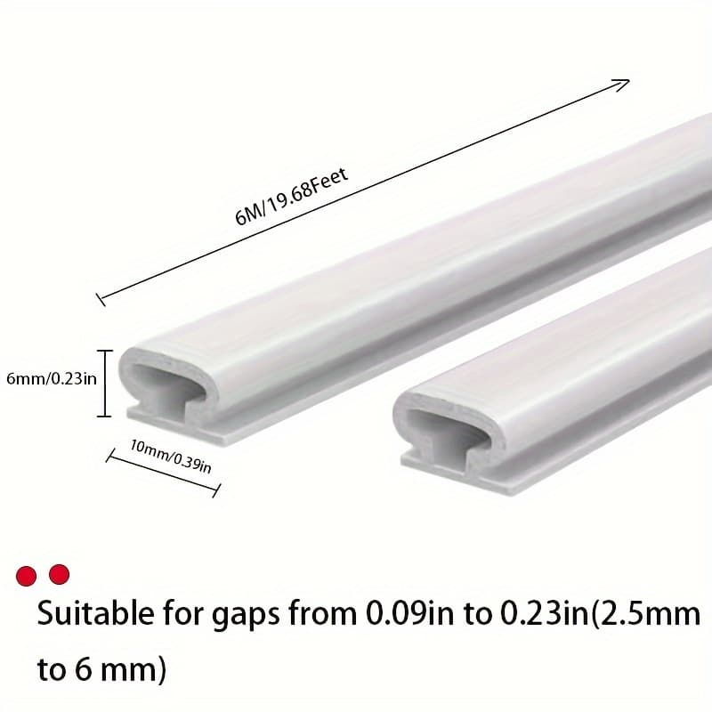 TEMU Weather Stripping Door Seal Strip, Self-adhesive Backing Door Weatherstripping For Door Frame Insulation Large , To Size With Tailor Scissors (black )