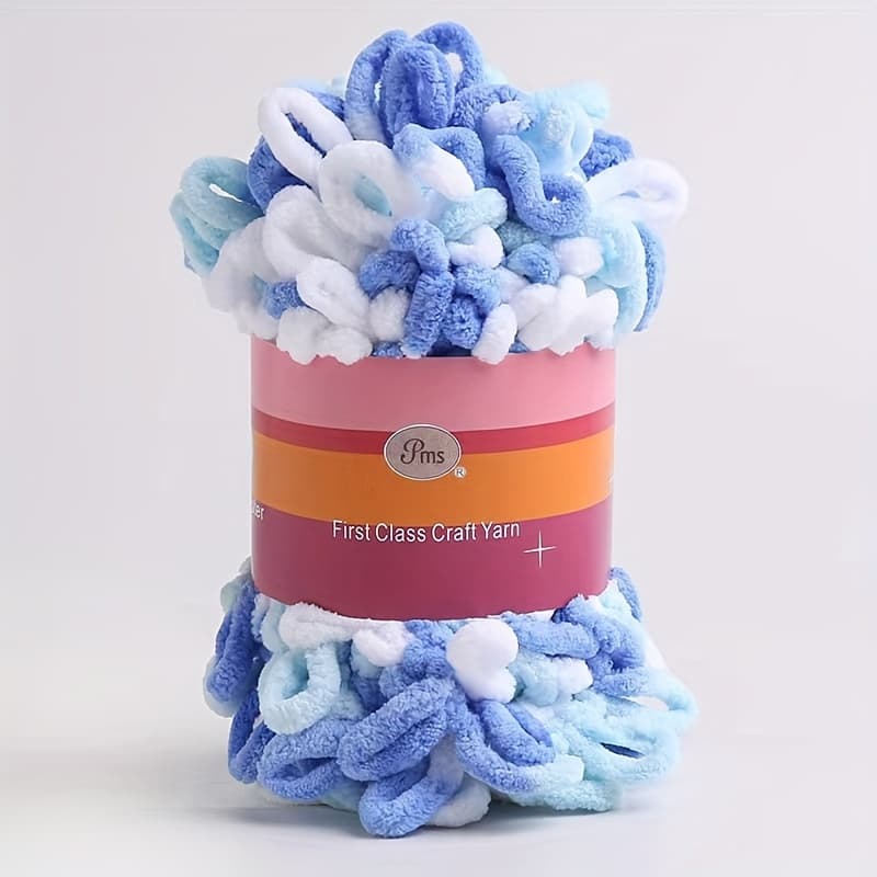 TEMU 100g Fluffy Ring Donut Ear Yarn Hand Knitting Thick Knitted For Crochet Blanket Rug Diy Knit Crafts Supply