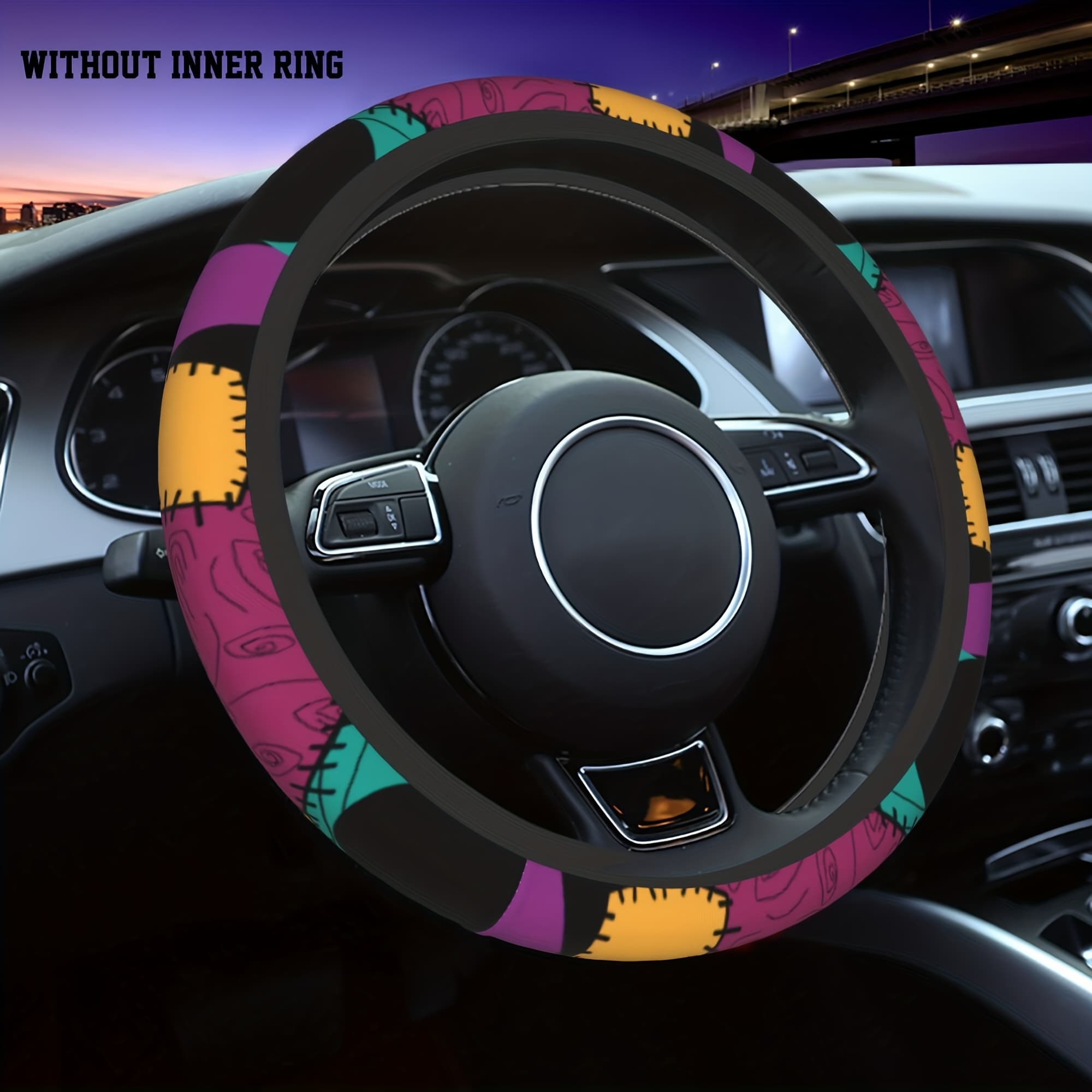 TEMU Neoprene Steering Wheel Cover, No - Fit For Most Vehicles