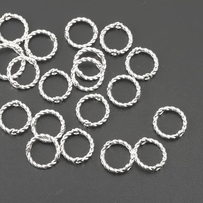 TEMU 100pcs/50pcs 9mm/8mm/6mm Round Ring Bead Frame Oval Hemp Rope Shaped Bead Frame Bead Spacer Connector For Necklace Bracelet Earrings Pendant Jewelry Making Additions