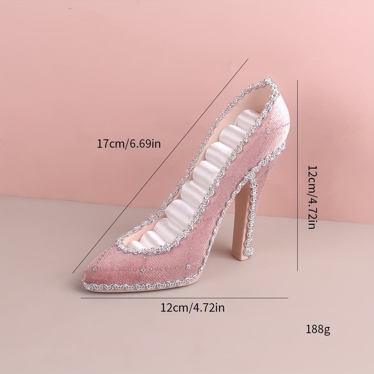 TEMU A Pink Display Stand For High Heels And Rings, Suitable For Showcasing Jewelry At A Counter,