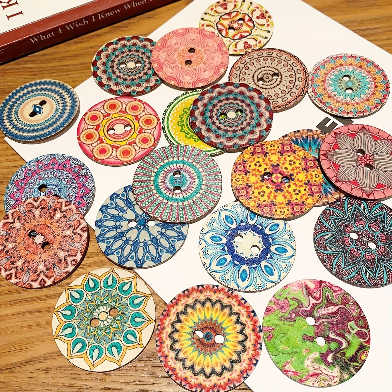 TEMU 5.0cm Large Size Bohemian Hair Creative Diy Handmade Decoration Button 10pcs