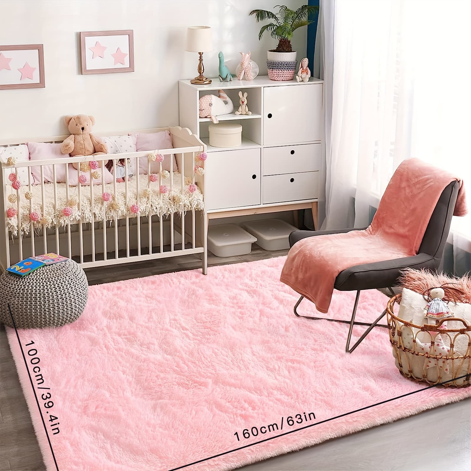 TEMU 1pc Long Plush Thickened Carpet