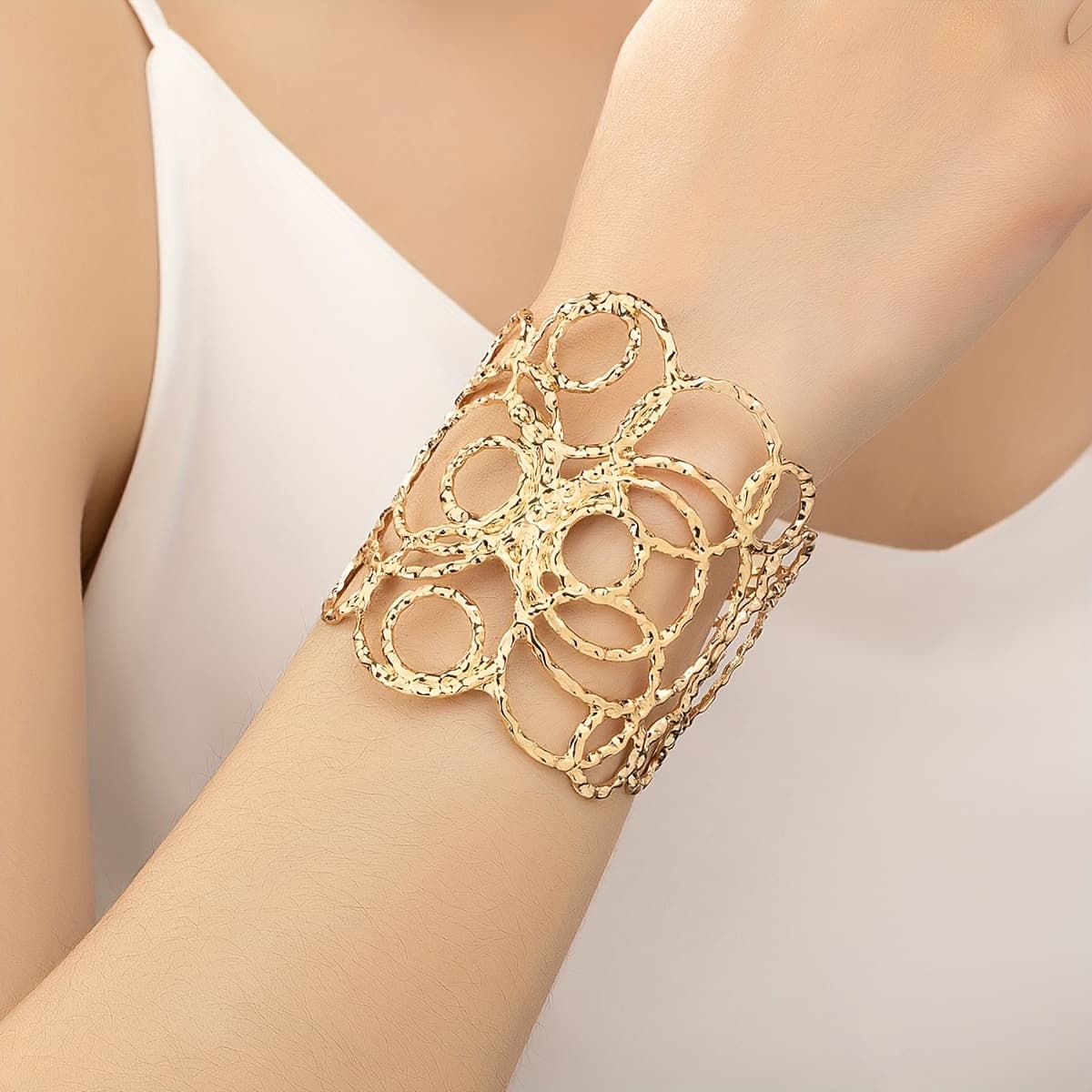 TEMU Fashion Versatile Easy Beautiful Daily Wear Geometric Open Bangle
