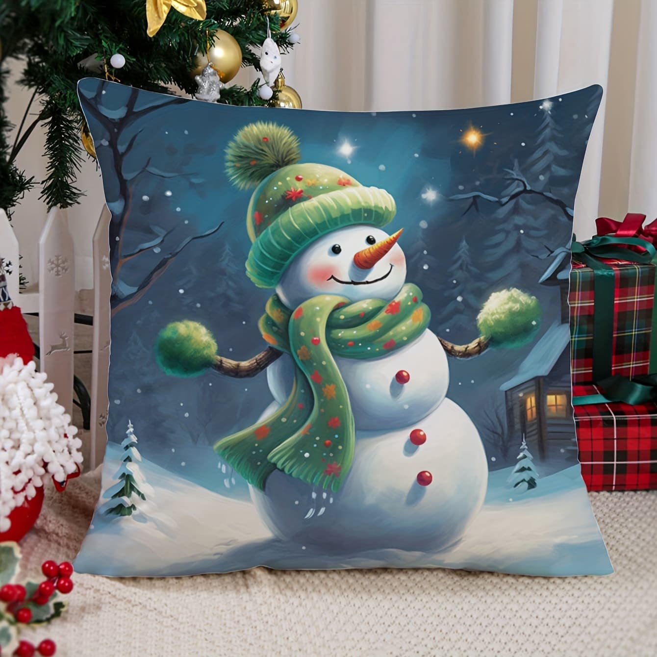TEMU 1pc Decor Throw Pillow Cover, 17.7*17.7 Inch Cushion Cover Decoration For Home Sofa Sofa Bed (pillow Insert Not Included)