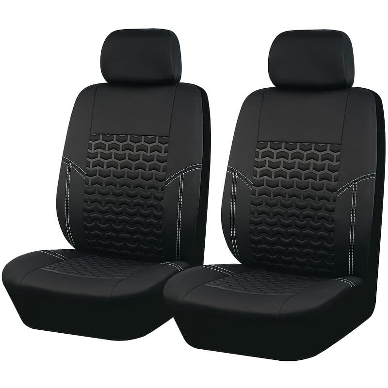 TEMU Car Seat Covers, Front Pairs Gray Black Tan Blue Red Car Seat Cushion Car Seat Protector Decoration Auto Accessories Thick Foam