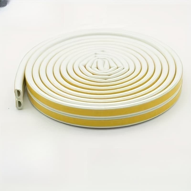 TEMU 1 Roll 196.85 Inch / 393.7 Inch Weatherproof Door And Window Seal Strip - Self-adhesive Rubber Insulation Material For Collision Prevention