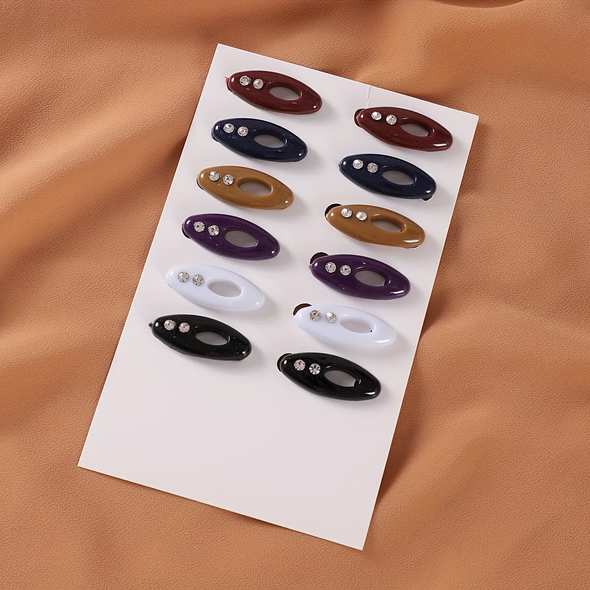 TEMU 12pc Women's Black And White Ramadan Middle East Headscarf Accessories Hijab Clips