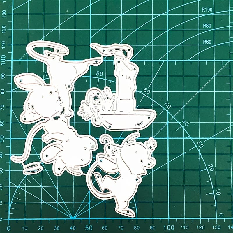 TEMU Suitable For Mouse Celebration Card Making Metal Embossing Die Cutting Carbon Steel Cutting Molds