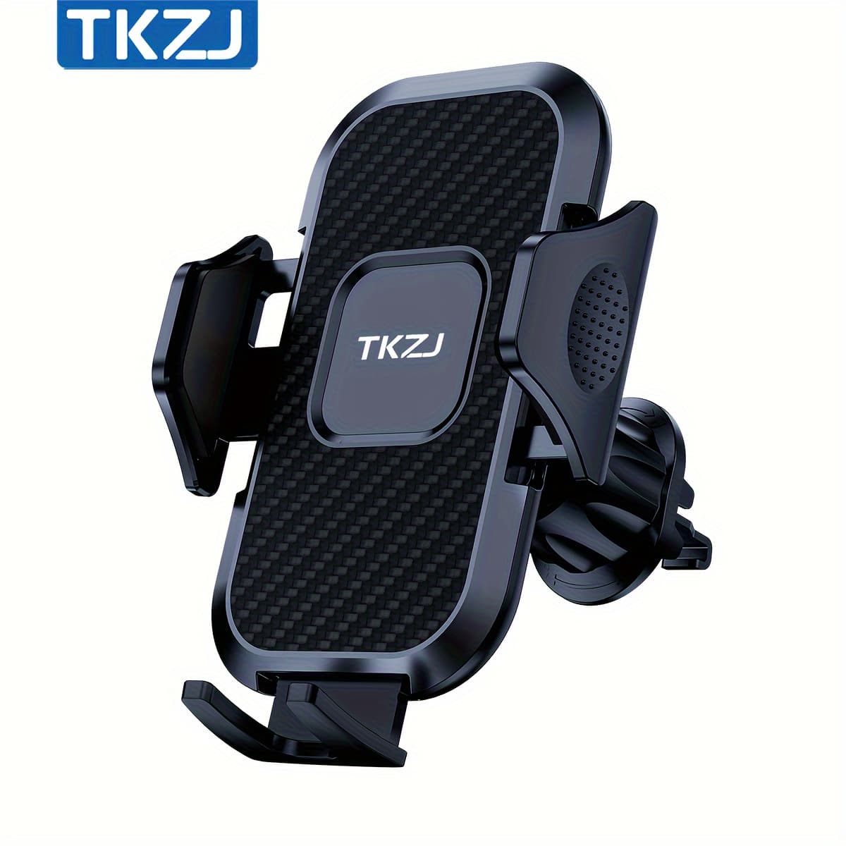 TEMU Tkzj Heavy-duty Car Phone Holder Mount With Metal Hook - Compatible With All Cars, Air Vent Installation, Adjustable Grip, Non-slip Surface