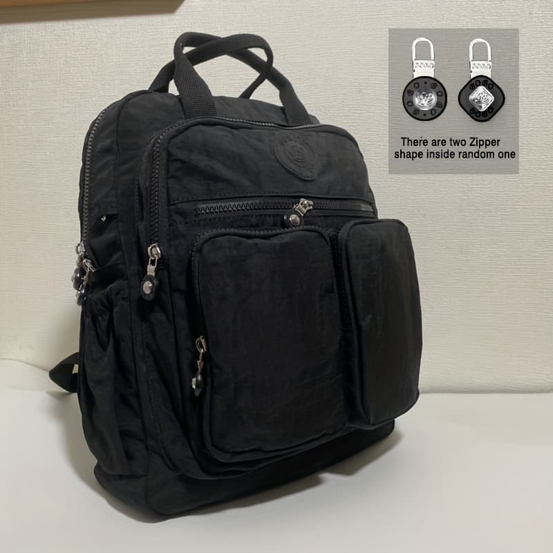 TEMU Fashion Women's Backpack | Nylon Soft Handle Solid Multi-pocket Travel Zipper Feminina School Bags Laptop Backpack | In Colors, Adjustable Strap