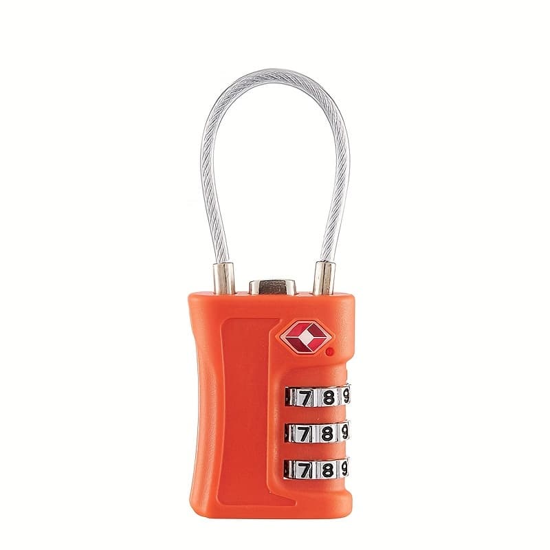 TEMU 1pc Tsa Luggage Locks, 3-digit Combination Password Padlock Ideal For Travel Suitcase, Backpack, Lockers