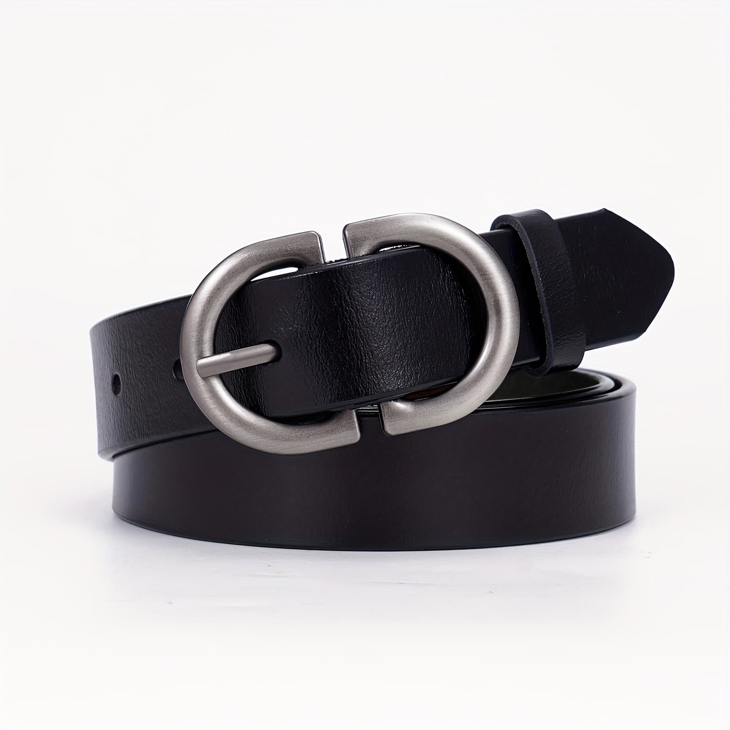 TEMU Cowhide Women's Belt Easy And Versatile Jeans Belt Cowhide Commuting Casual Pants Belt