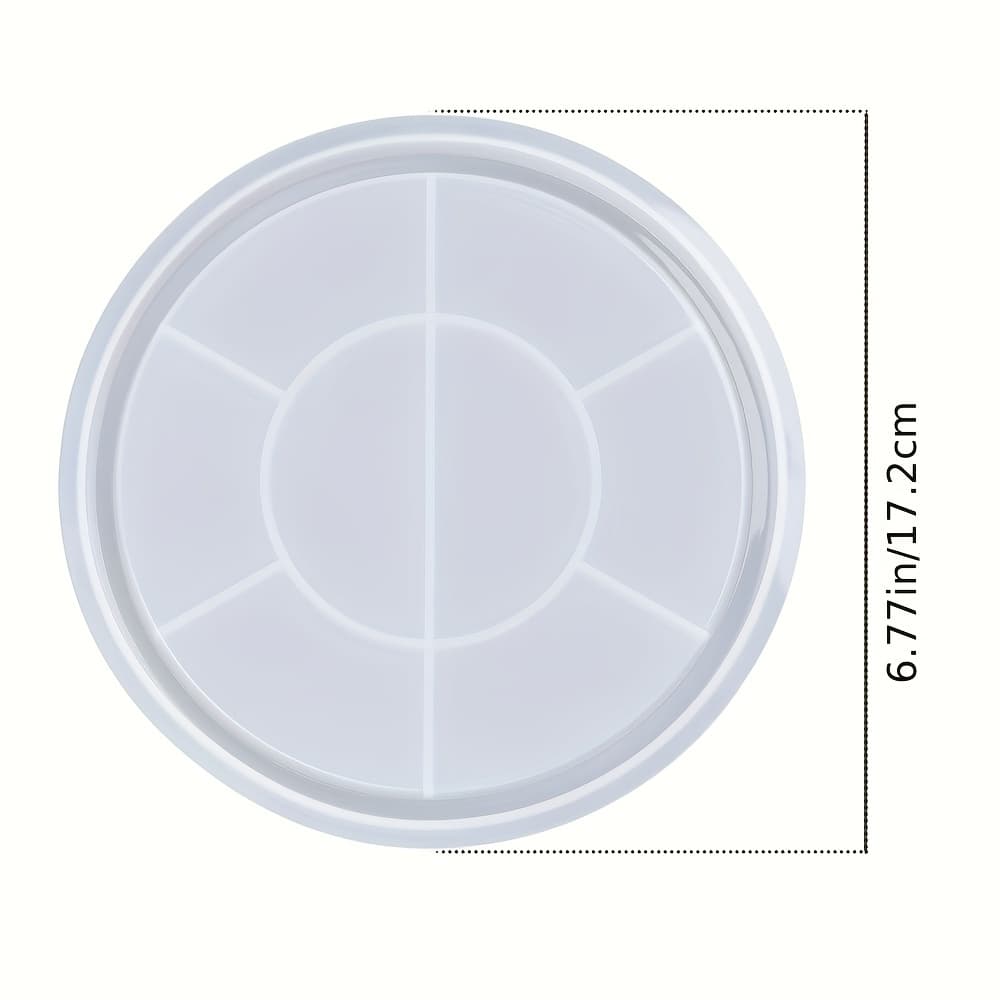 TEMU Round Silicone Mold For Trays, Circular Concrete Storage Tray Mold, Handmade Resin Plate Crafting Mold