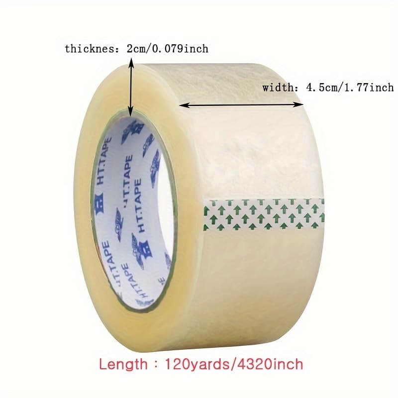 TEMU Transparent, Tape For Shipping, Packaging, Clear Packaging, Moving, Box Sealing, Mailing, And Office Supplies. Gift Packaging Christmas, Thanksgiving, And New Year, Packing Tape.