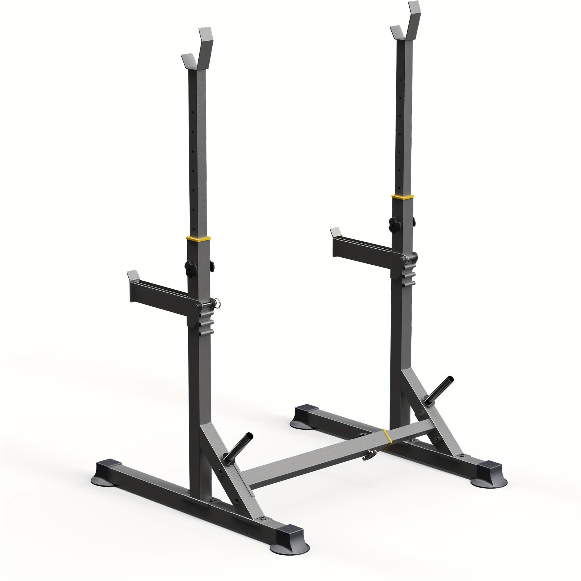 TEMU 1pc Multifunctional Barbell Rack, 500lbs Load, Adjustable Squat Stand, Suitable For Bench Press, Weightlifting, Home Gym Workout