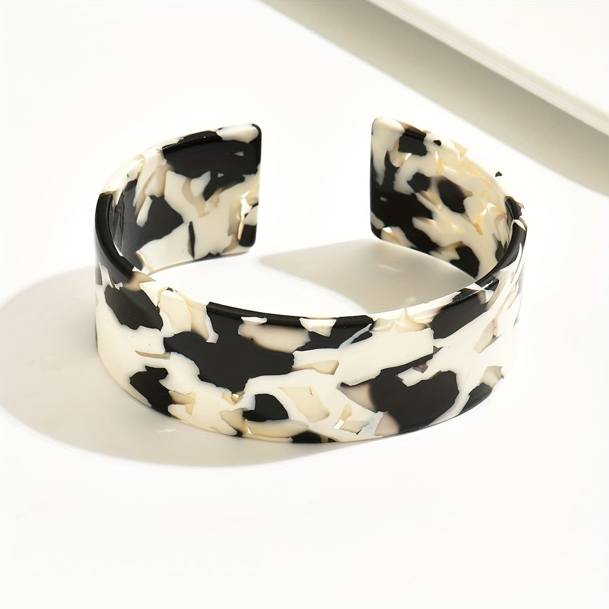TEMU A Easy Multicolored Acrylic Open Bangle For Women