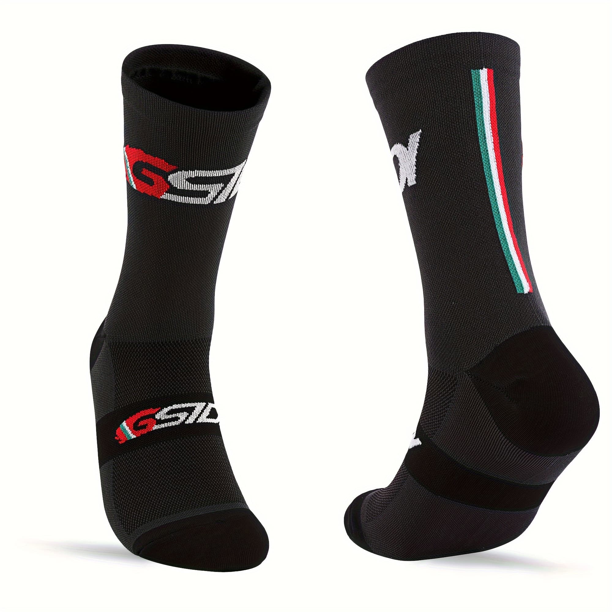 TEMU A Pair Of Cycling Socks With Vertical Stripes