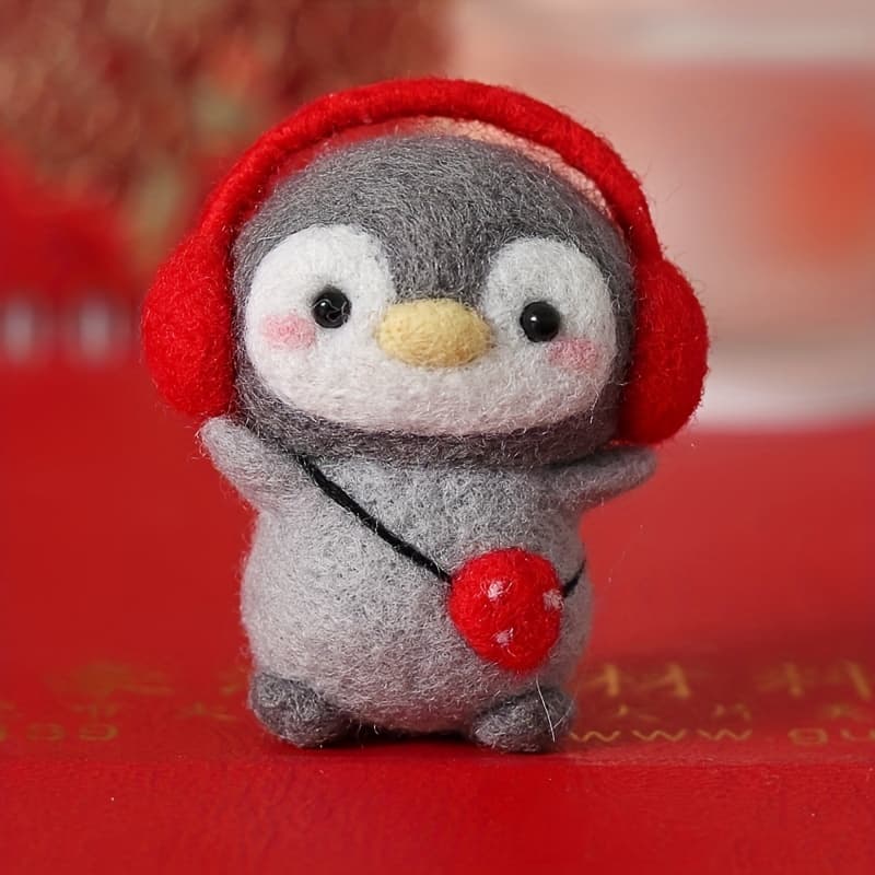 TEMU Headphone-wearing Penguin Felt Craft Kit