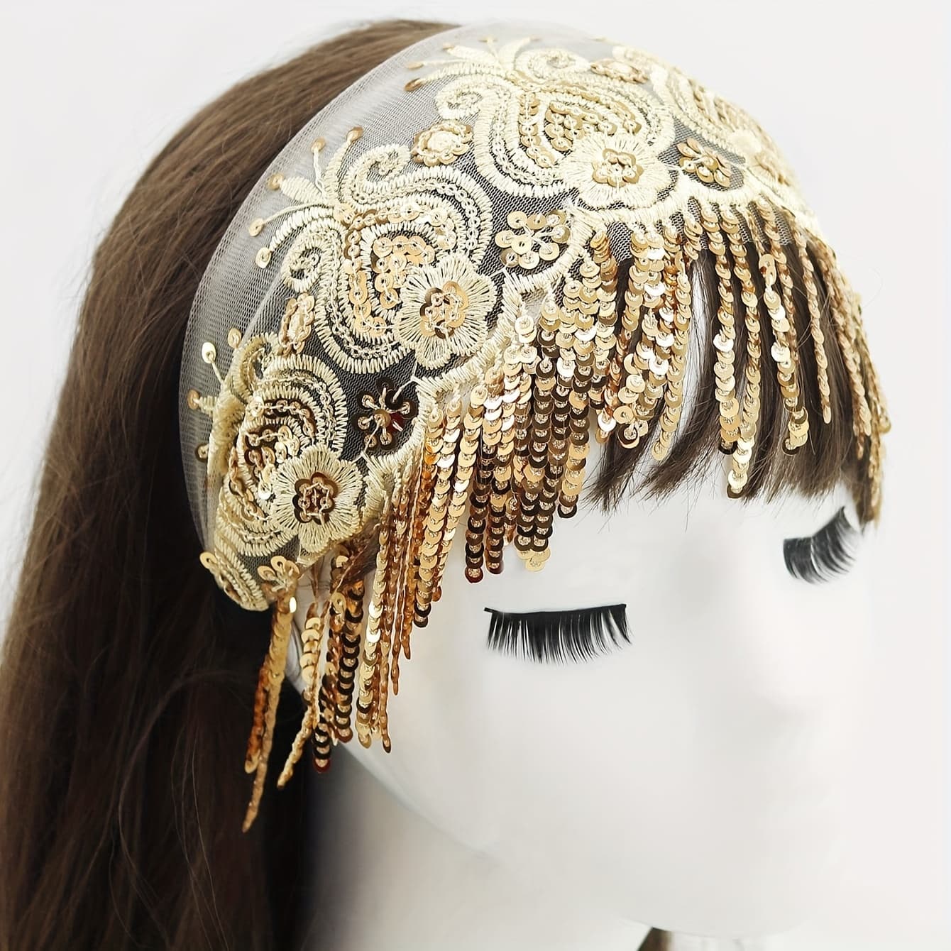TEMU 1pc Ladies Shiny Golden Elegant Hair Accessory Headband Suitable For Daily Life