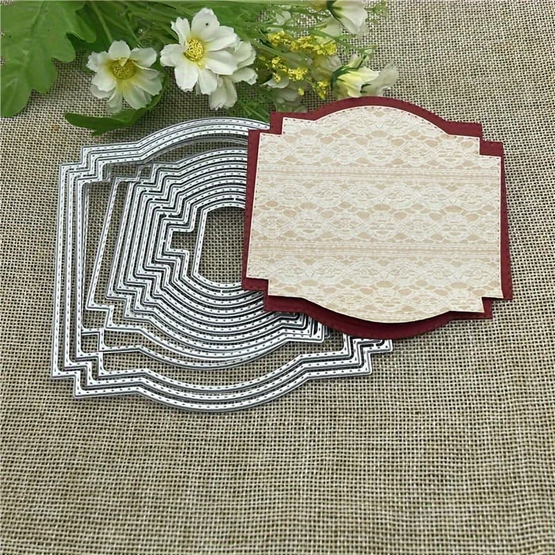 TEMU 13pcs Nesting Frame Background Metal Cutting Mold Template Diy Decoration Embossing Handmade Mold Cutting Template