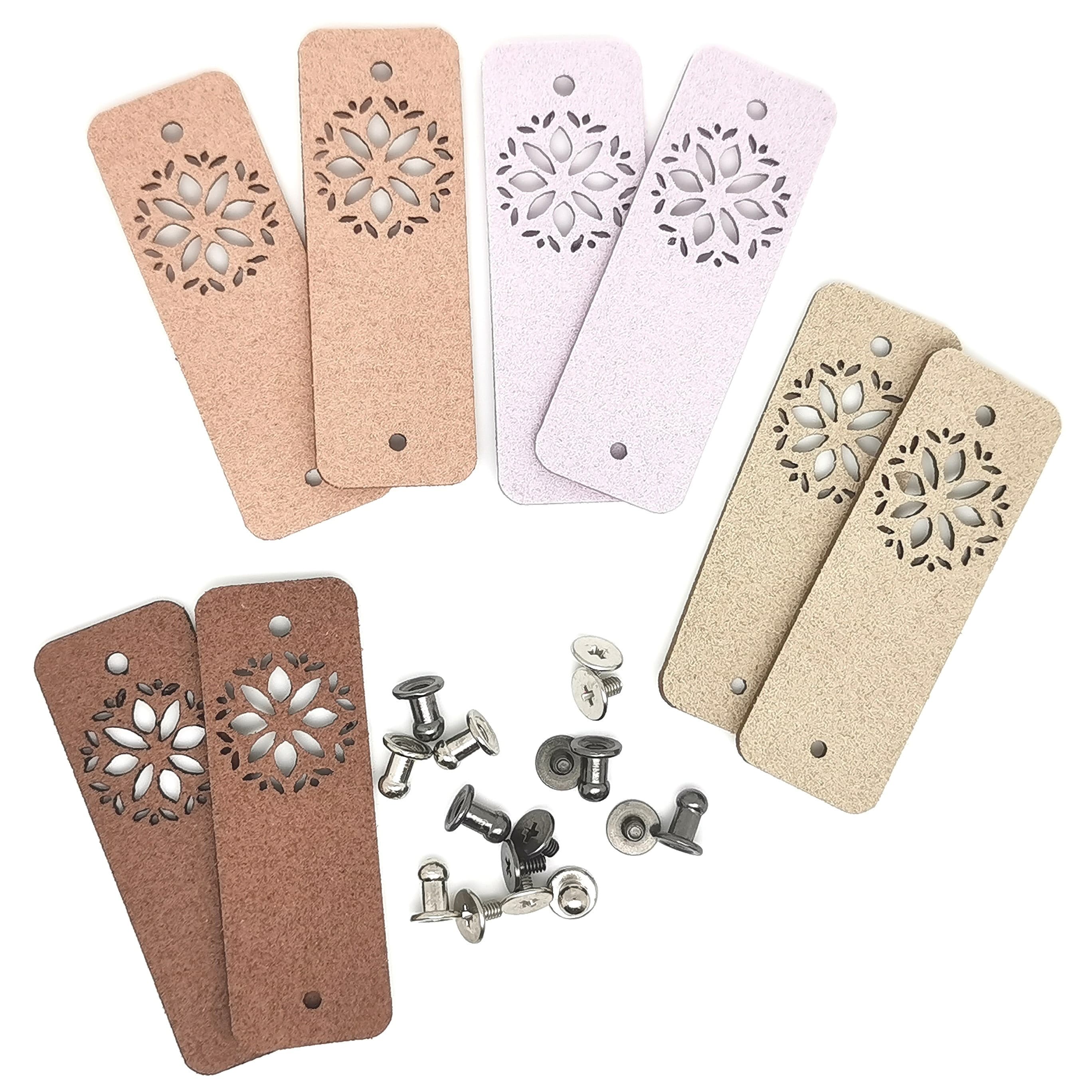 TEMU 8pcs Handmade Labels Clothes Tags Handmade Pu Leather Tags Diy Hat Bags Sewing Tags Clothing Accessories
