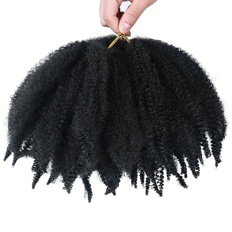 TEMU Short Soft Afro Hair Short 8inch Hair Braids Synthetic Colored Crochet Braiding Hair Extensions For Women