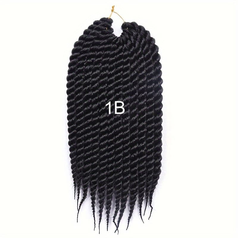 TEMU Twist Crochet Braids 12 Inch Handmade Synthetic Crochet Hair Jumbo Pre-twisted African Braiding Hair Extensions For Women 12 /pack
