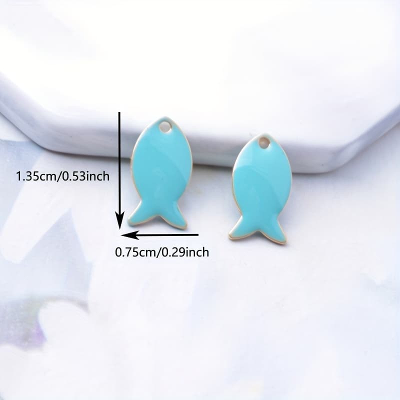 TEMU 6pcs Of Pendants Made Of Copper With Double-sided Enamel, Perfect For Necklaces, Bracelets, And Earrings