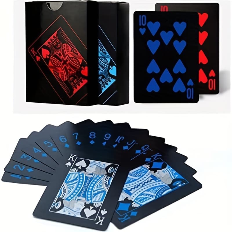 TEMU 2set Waterproof Cards And Playing Cards With Flexible Plastic Pvc And Classic Trick Cards