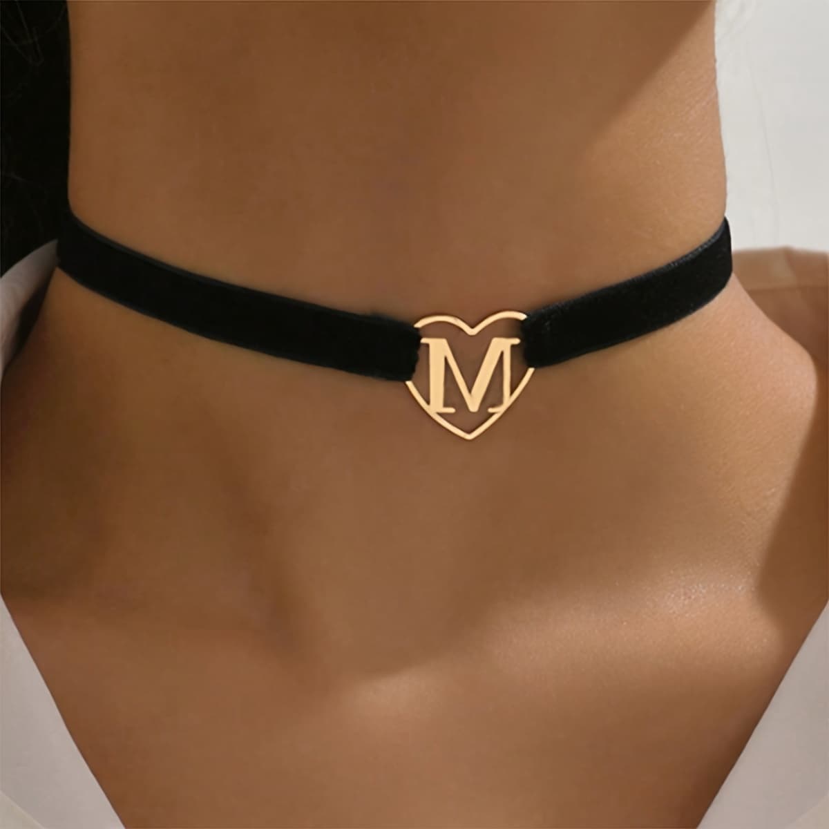 TEMU A Fashionable And Minimalist Black Letter Choker Necklace For Women, Featuring A Simple And Design