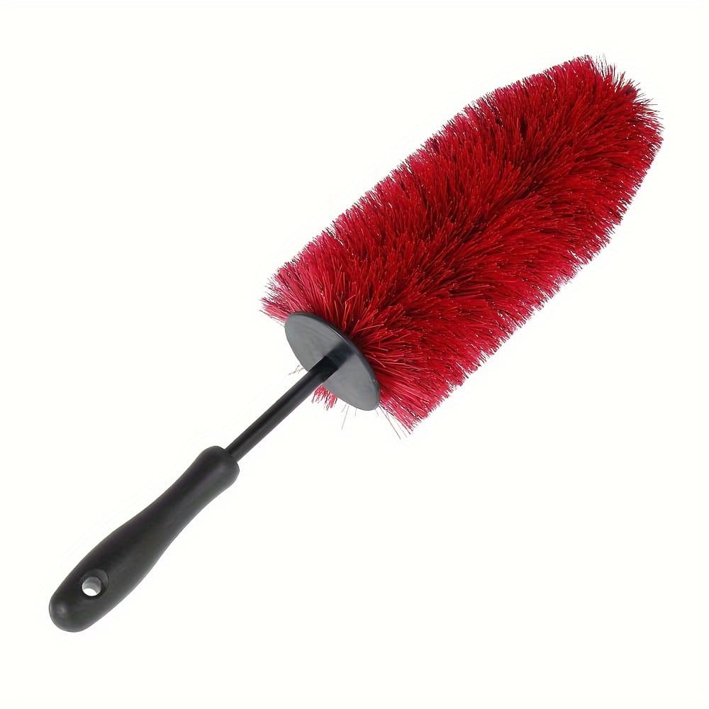 TEMU Soft-bristled Brush For Cleaning Car Wheel Rims And Tires, Designed For Auto Detailing Without Scratching
