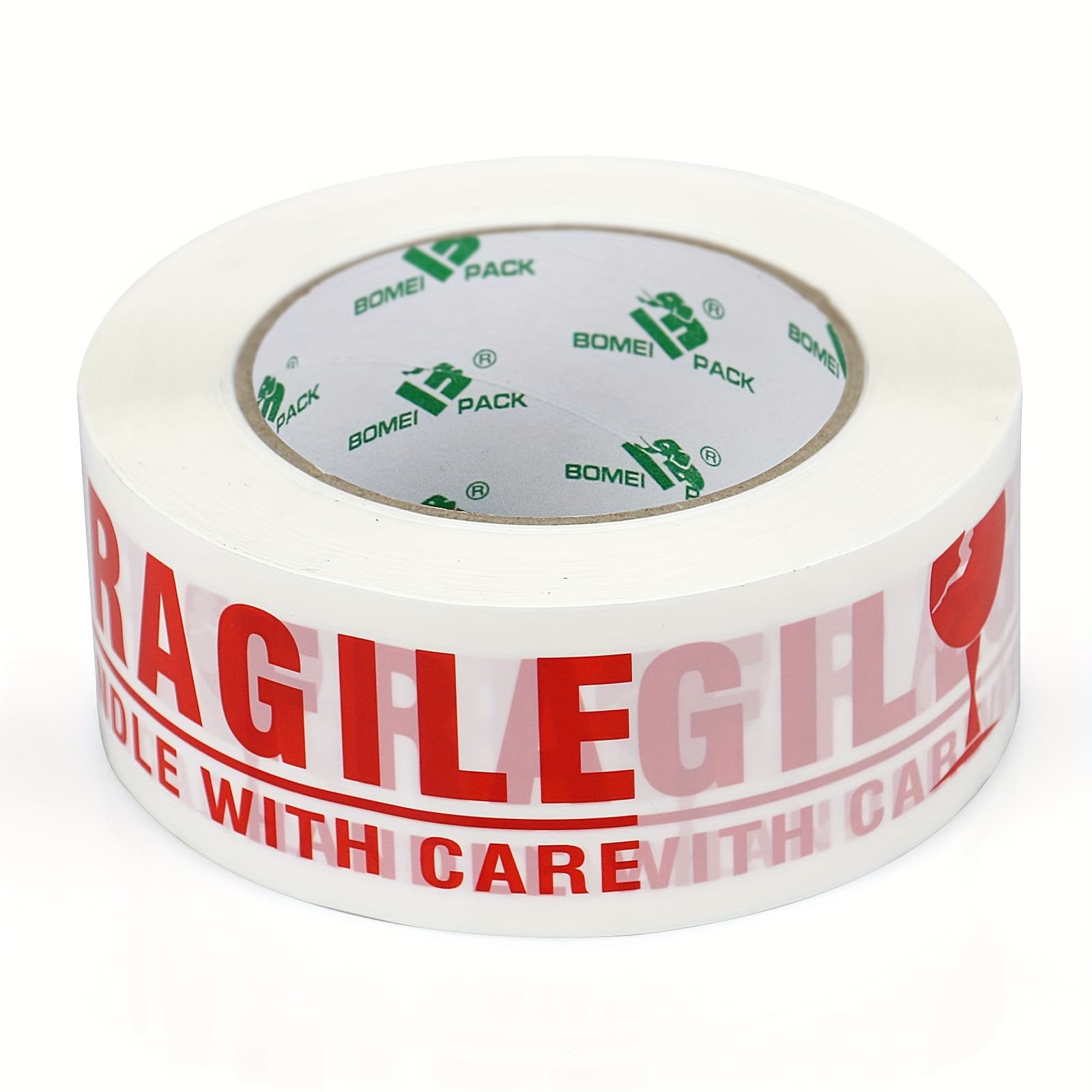 TEMU 1 Roll Warning Packing Tape-strong Adhesive Heavy Duty Packaging Tape For Carton Sealing- 1.89inch X 72 Yard, Pack