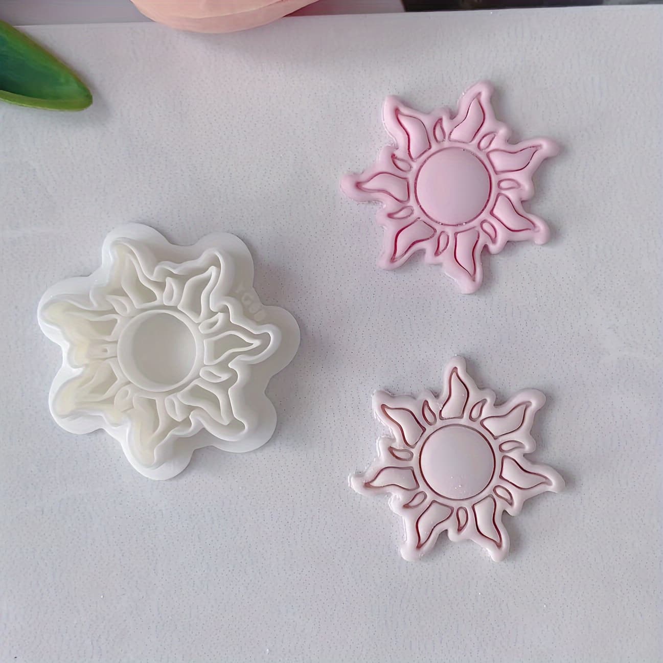 TEMU Soft Clay Earring Diy Mold, Creative Sun Hoop Soft Clay Earring Mold, Clay Cutting Tool, Handmade Craft Tool Yg88