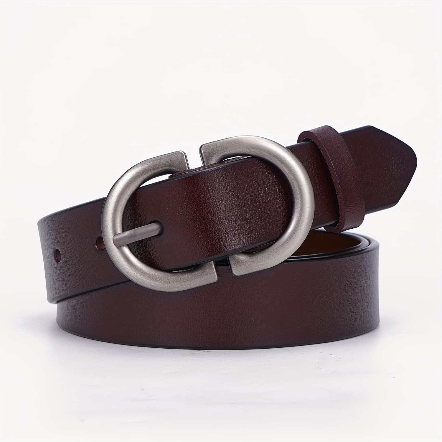 TEMU Cowhide Women's Belt Easy And Versatile Jeans Belt Cowhide Commuting Casual Pants Belt