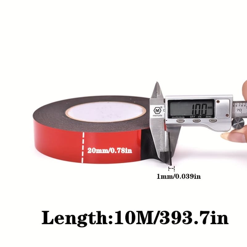 TEMU 10m Super Strong Double Sided Adhesive Foam Tape For Mounting Fixing Pad Sticky Tape 1mm Thickness