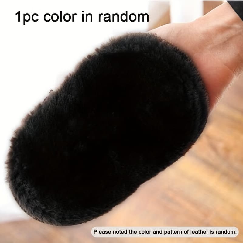 TEMU 1-pack Polishing Plush Shoe Glove For Home Cleaning, Portable Care Brush – Suitable For All Types Of Products
